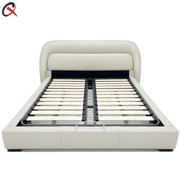 Κρεβάτι Ivory White Leather